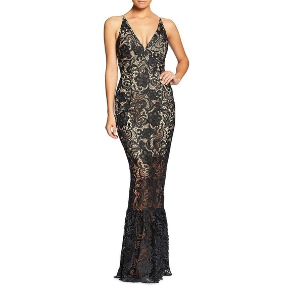 Dress the Population Dresses & Skirts - DRESS THE POPULATION  Sophia Lace Mermaid Gown